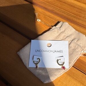Uncommon James birthstone hoops January